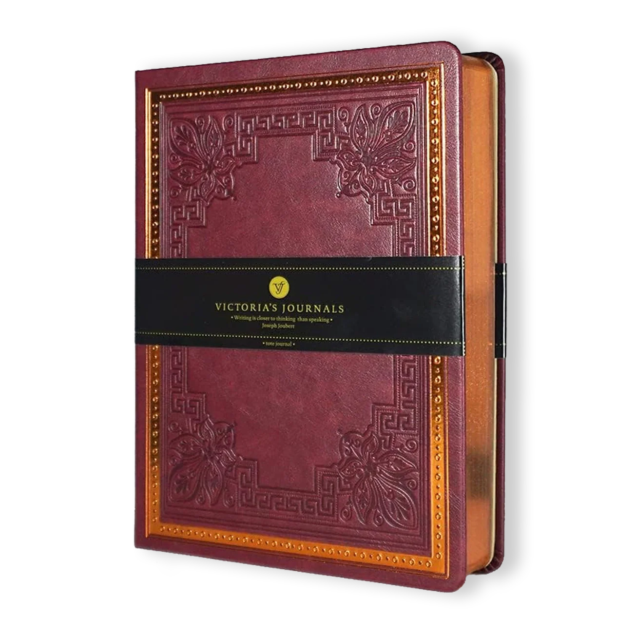 Antique Vintage Burgundy Diary – 320-Page Vegan Leather Journal