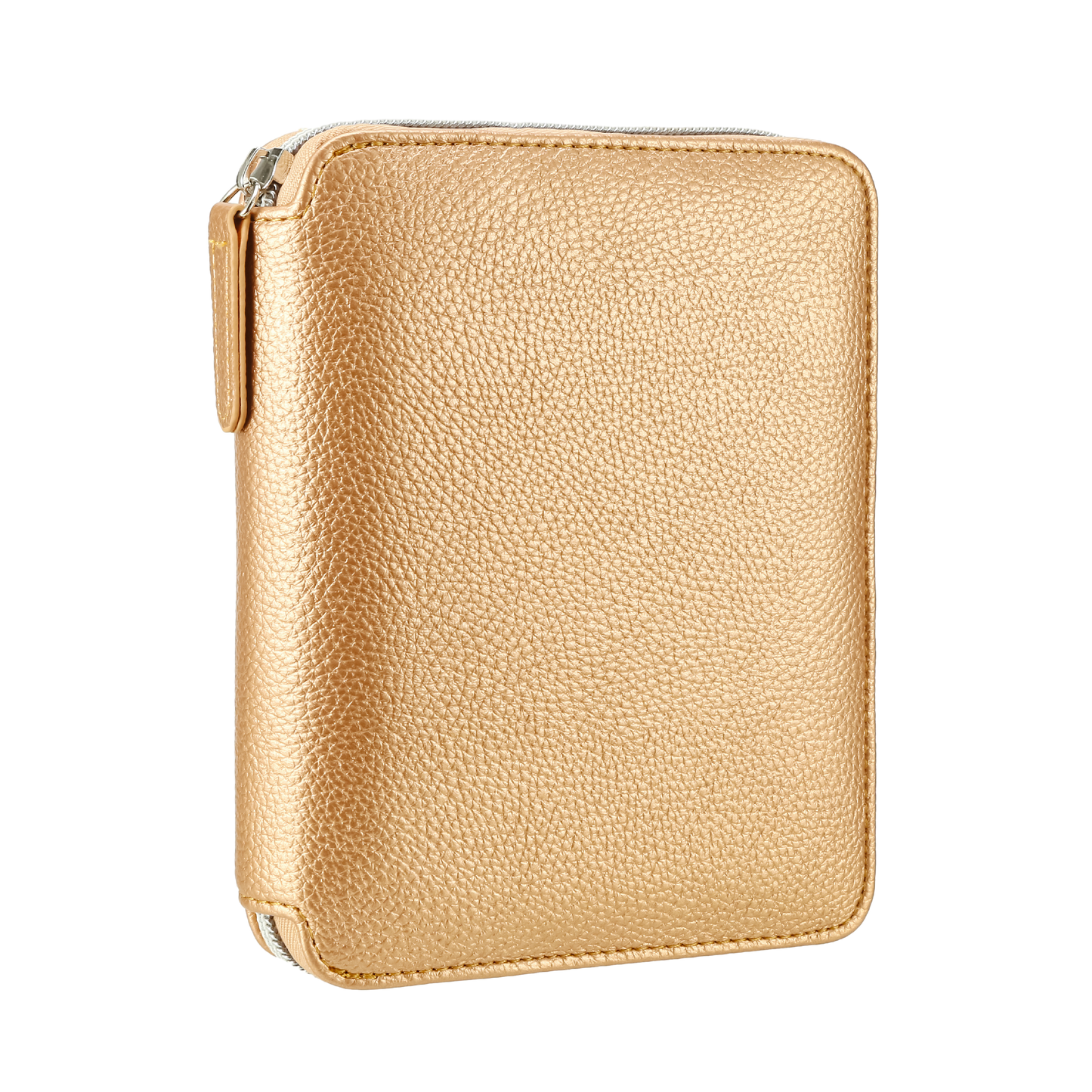 Zippered Vegan Leather Portfolio Notebook / Diary (Light Copper)