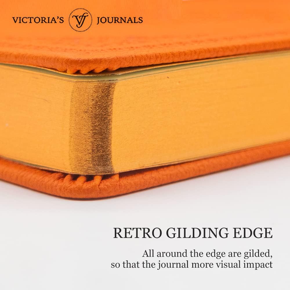 Vintage Renaissance Orange Diary – Vegan Leather, 256 Pages