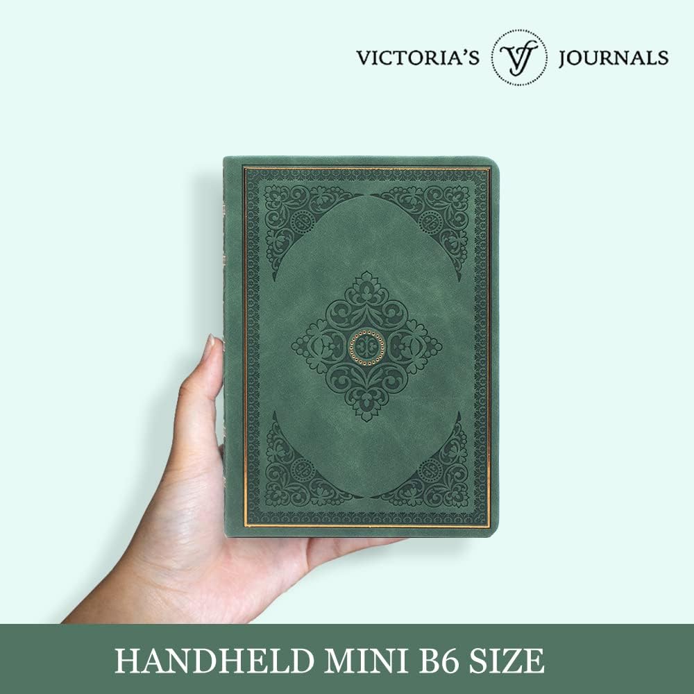 Vintage Renaissance Diary – Dark Moss Vegan Leather Journal, 256 Pages