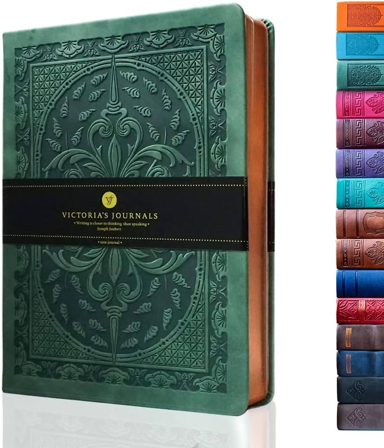 Antique Vintage Green Diary – Vegan Leather Journal (320 Pages)