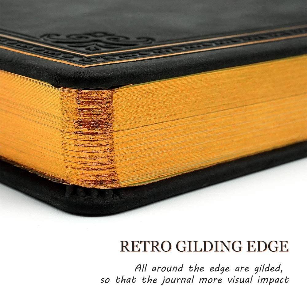 Antique Vintage Black Diary – 320 Page Vegan Leather Journal