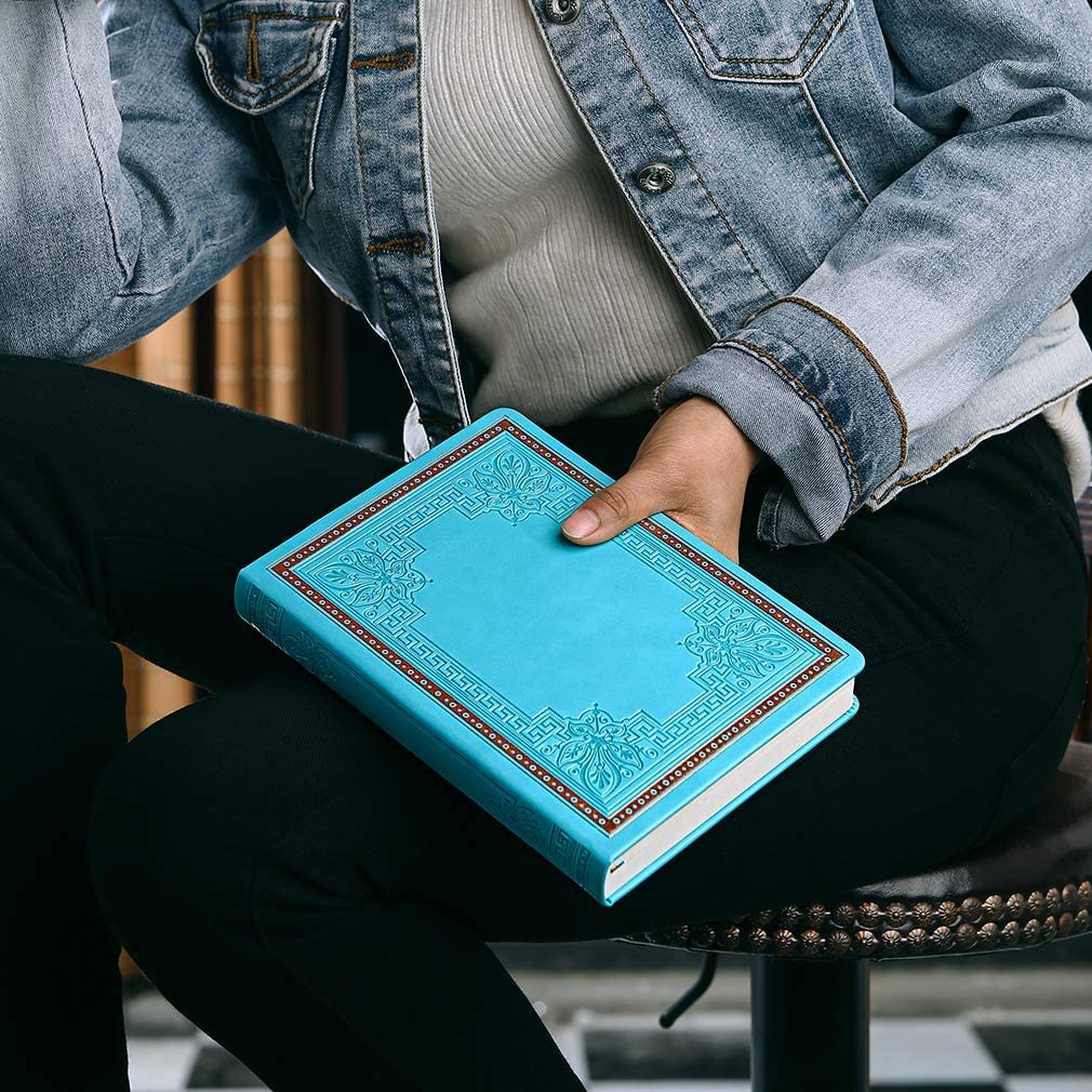 Victoria's Journals Vintage Style Diary for Men and Women – Use it for Writing, Note Taking, Poetry, Travel, Gratitude, Mindfulness, Self-Help, Daily Affirmations or a Prayer Journal 320p. (Teal)