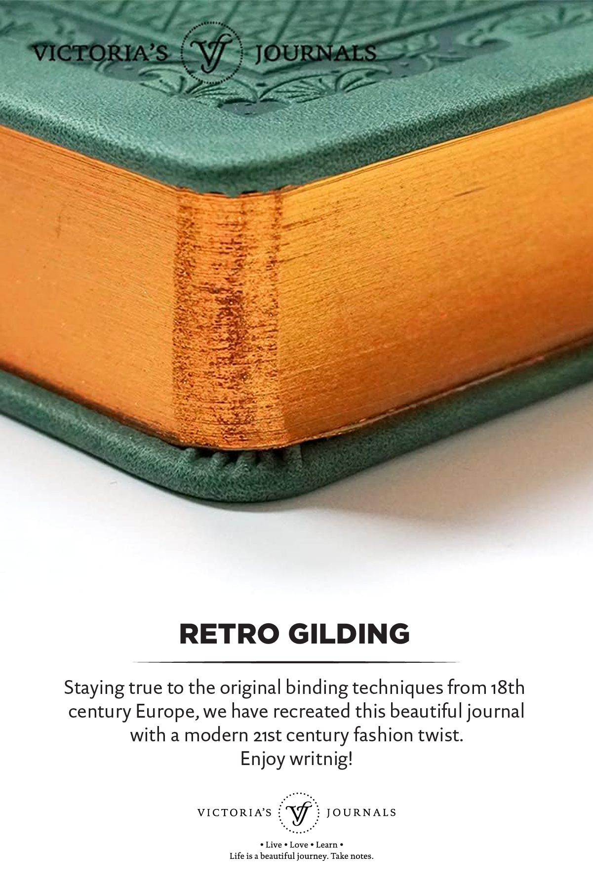 Antique Vintage Green Diary – Vegan Leather Journal (320 Pages)