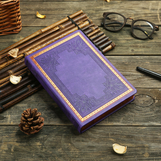 Antique Vintage Purple Diary – 320-Page Vegan Leather Journal