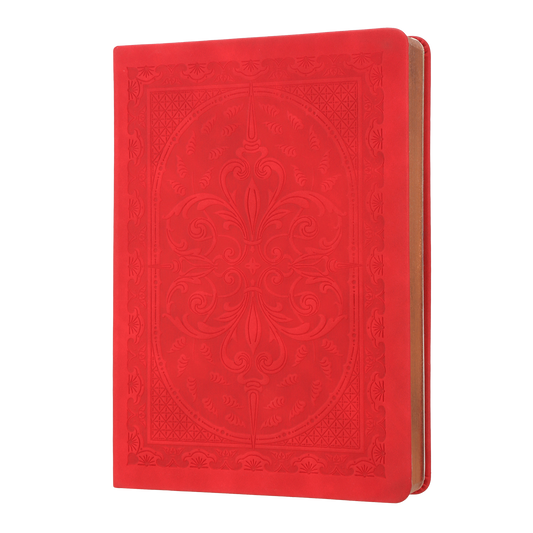 Victoria's Journals Vintage Style Diary for Men and Women – Use it for Writing, Note Taking, Poetry, Travel, Gratitude, Mindfulness, Self-Help, Daily Affirmations or a Prayer Journal 320p. (Red)