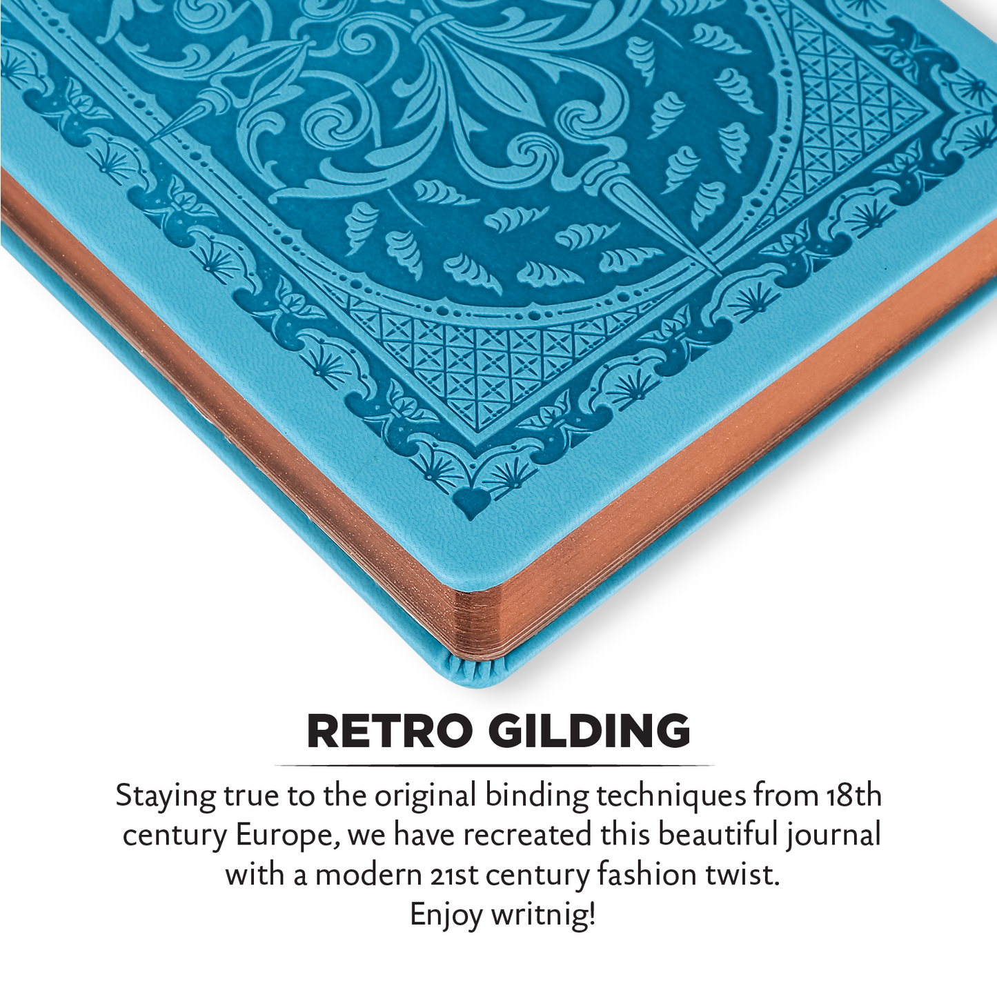 Antique Vintage Aqua Blue Diary – 320-Page Vegan Leather Journal