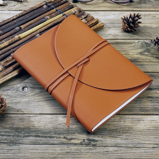 Pella Firenze Flexy Burnt-Brown Vegan Leather Journal – 192-Page Classic