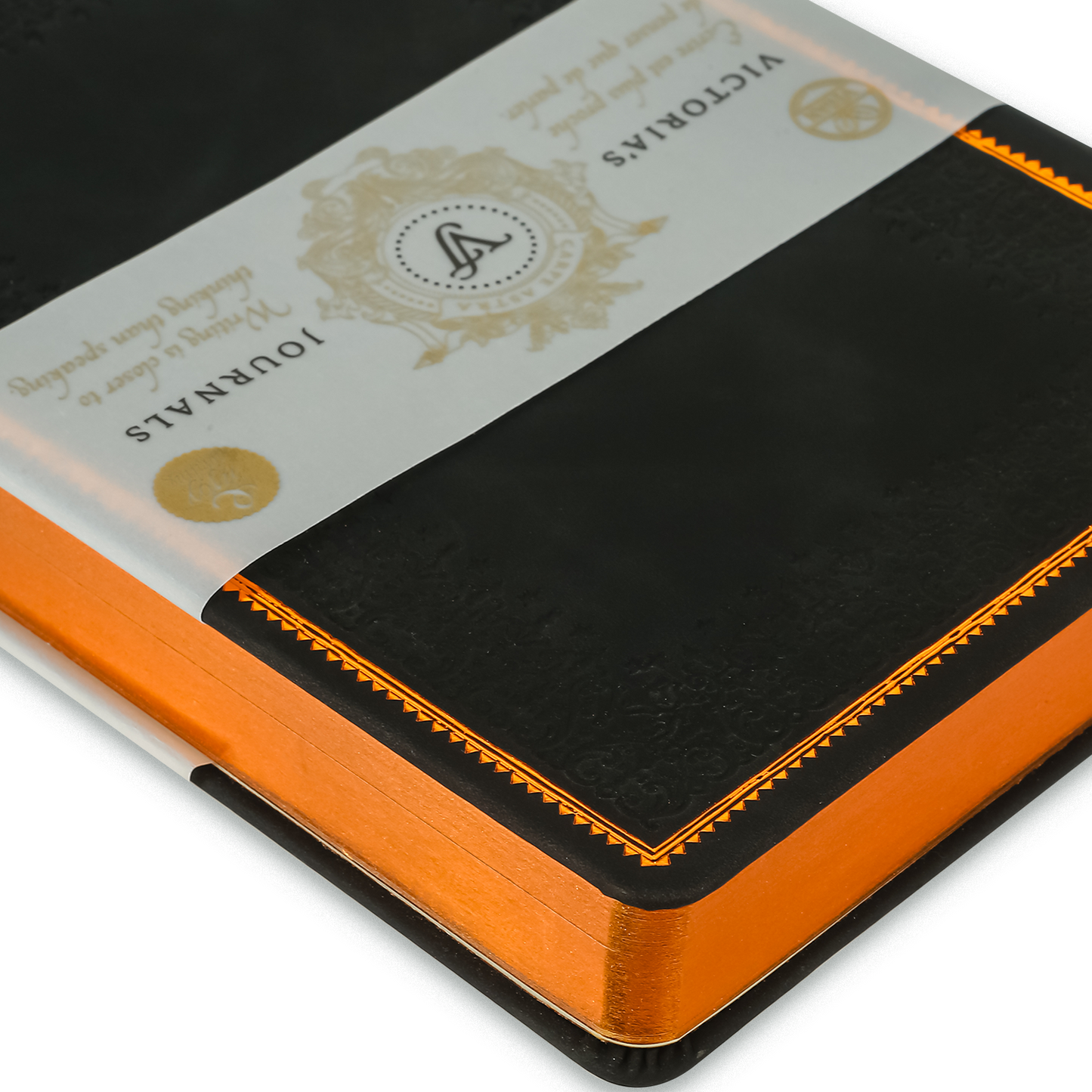 Antique Vintage Black Diary – 320-Page Vegan Leather Journal