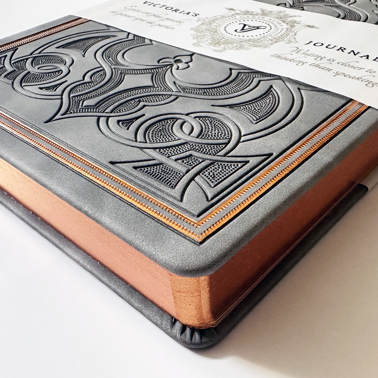 Antique Vintage Grey Diary – 320-Page Vegan Leather Journal