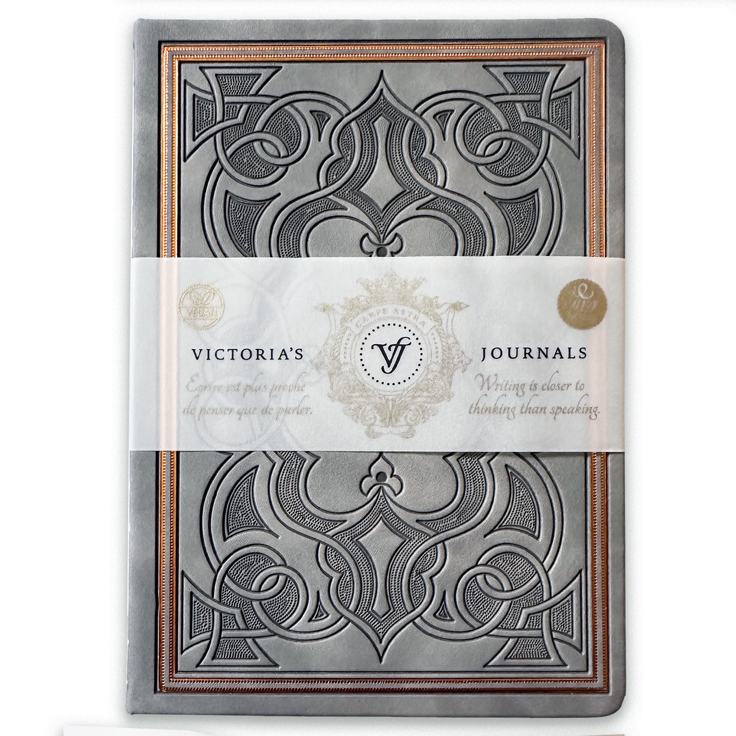 Antique Vintage Grey Diary – 320-Page Vegan Leather Journal