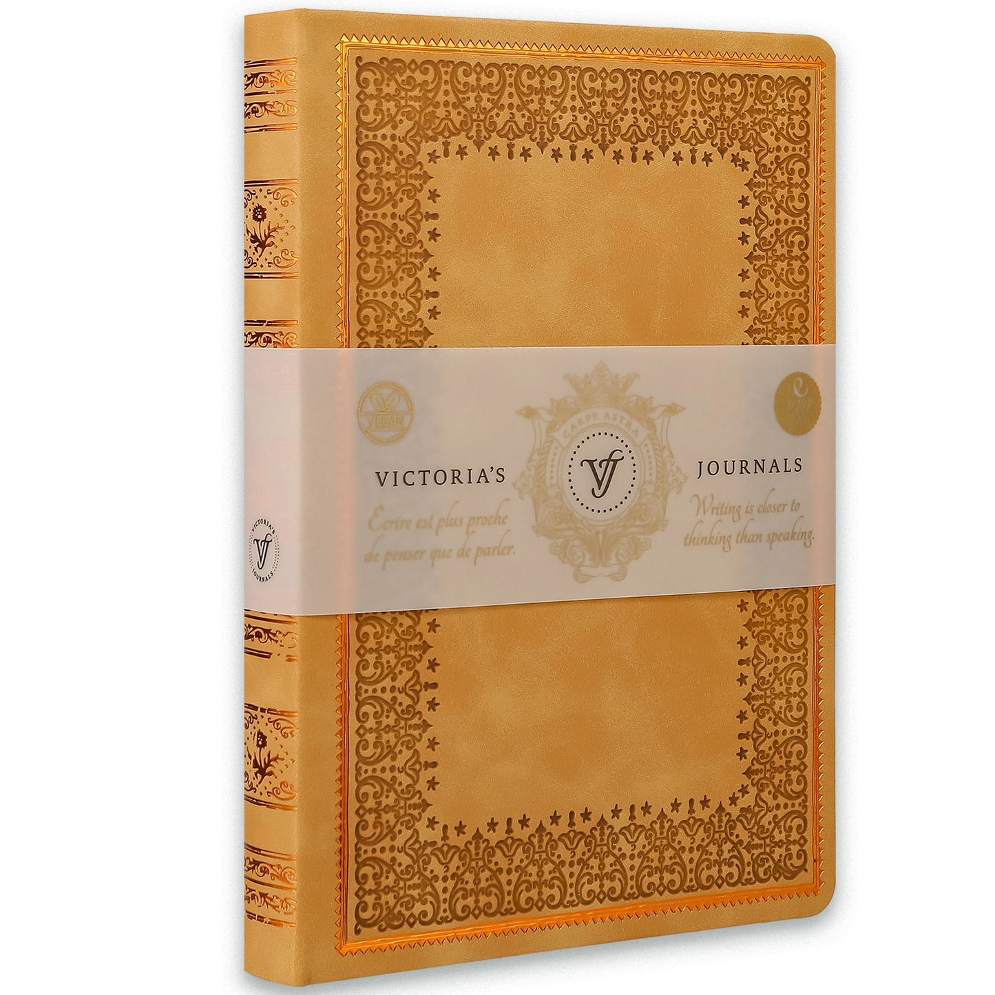 Antique Vintage Tan Diary – 320-Page Vegan Leather Journal