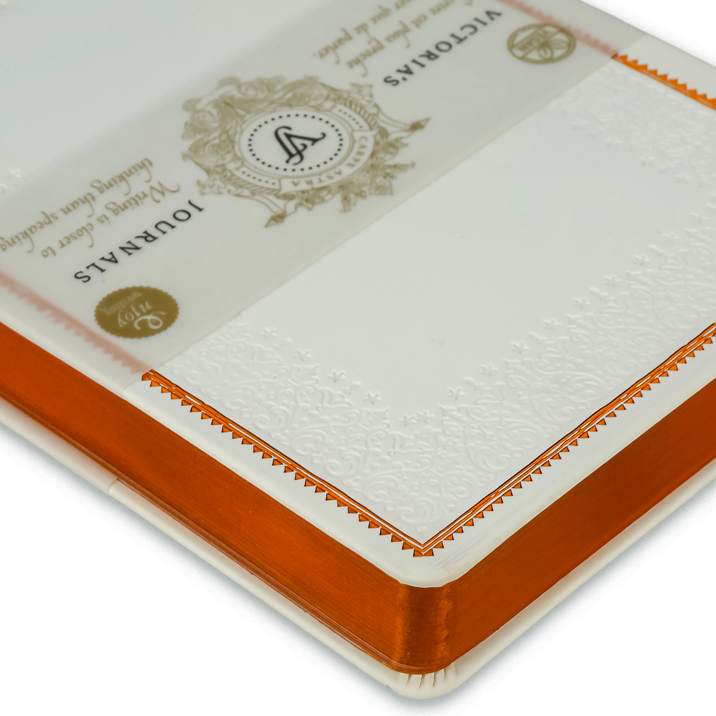 Antique Vintage Lily White Diary – 320-Page Vegan Leather Journal