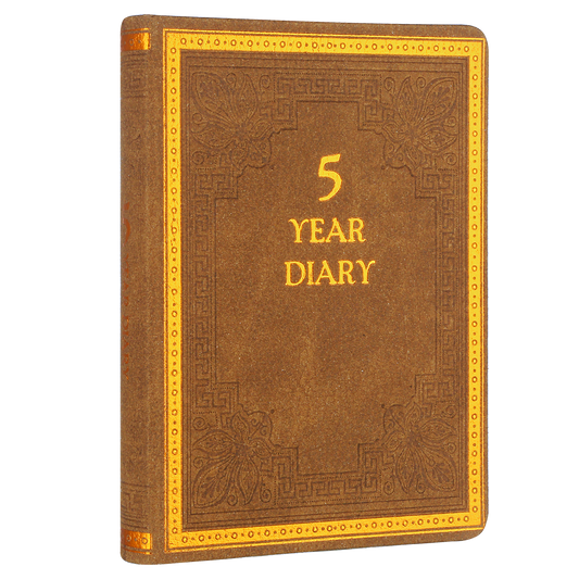5 Year Recycled Leather Diary (Brown)