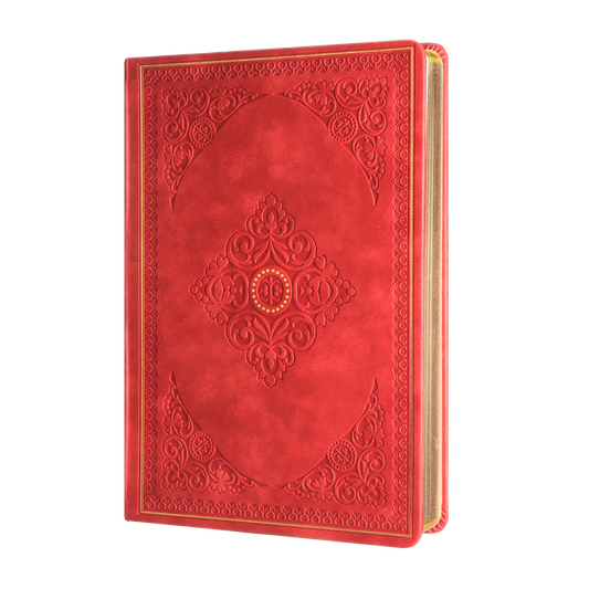 Victoria's Journals Vintage Style Diary for Men and Women – Use it for Writing, Note Taking, Poetry, Travel, Gratitude, Mindfulness, Self-Help, Daily Affirmations or a Prayer Journal 320p. (Red)