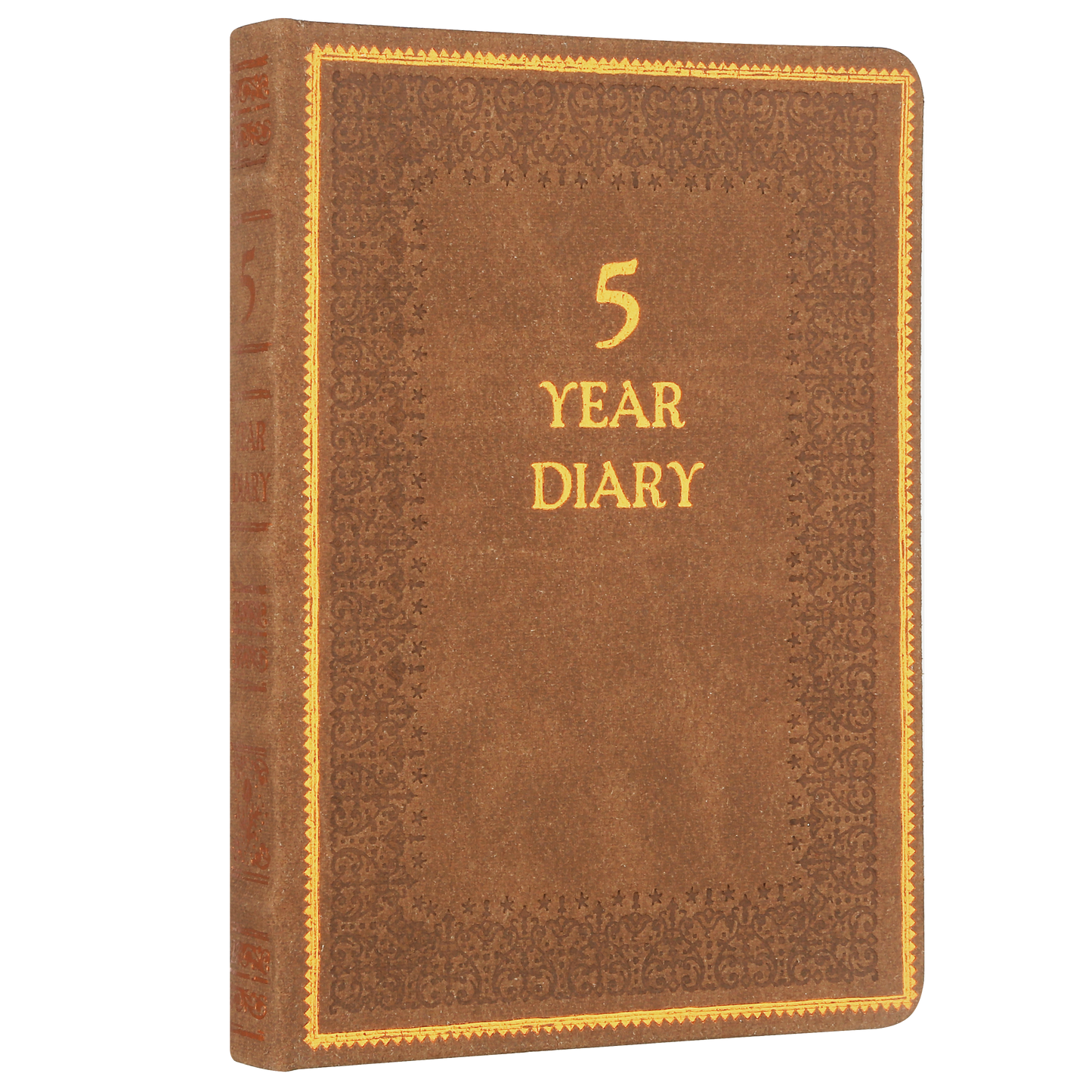 A Line a Day - 5 Year Recycled Leather Diary, Vintage Looking for Girls, Women and Men, 4.64x6.6" 394p. (Brown)