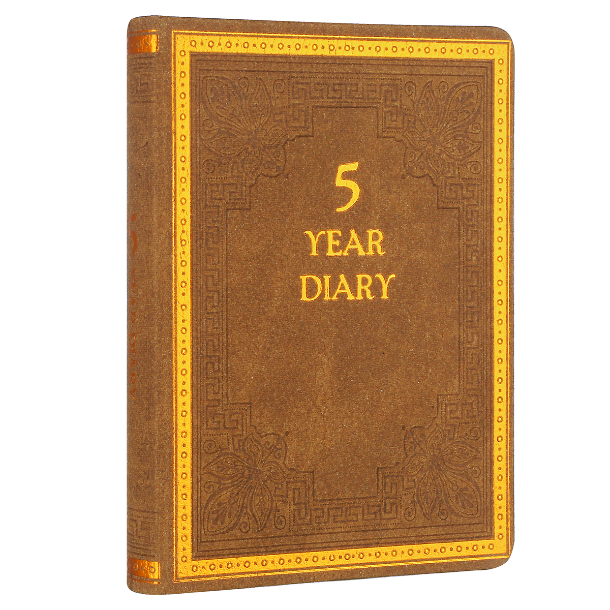 5 Year Recycled Leather Diary (Brown)