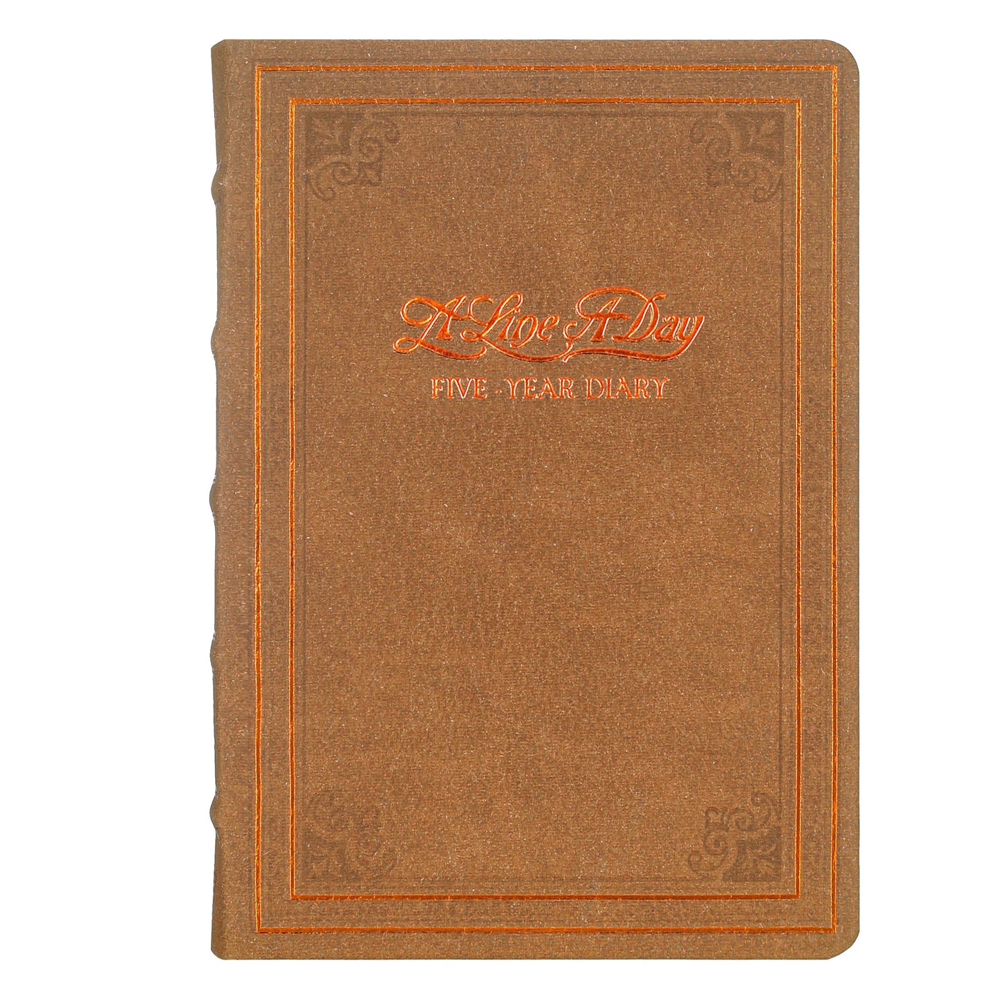 A Line a Day - 5 Year Recycled Leather Diary, Vintage Looking for Girls, Women and Men, 4.64x6.6" 394p. (Brown)