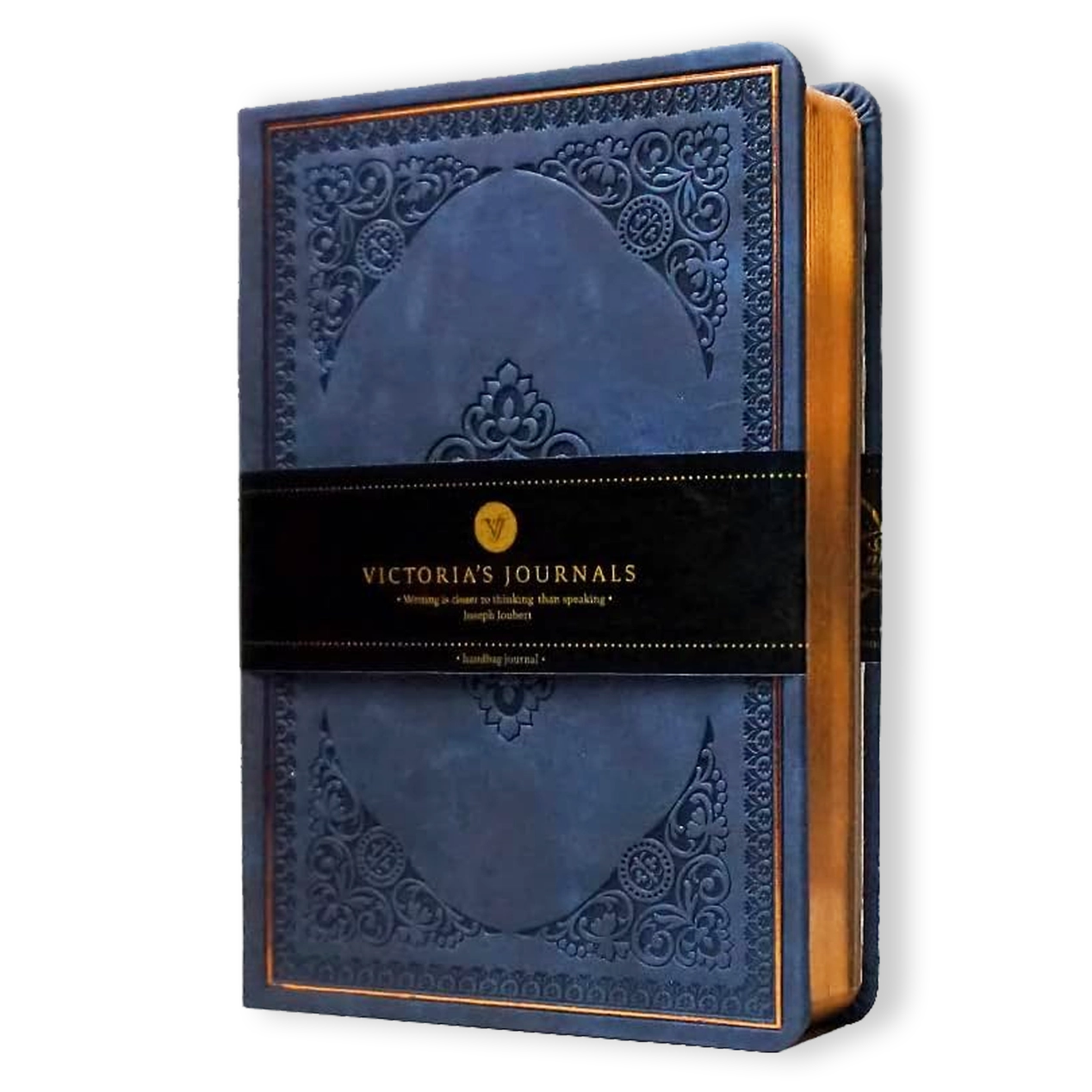 Vintage Style Diary for Men and Women Renaissance Journal Vegan Leather (Matte Blue)