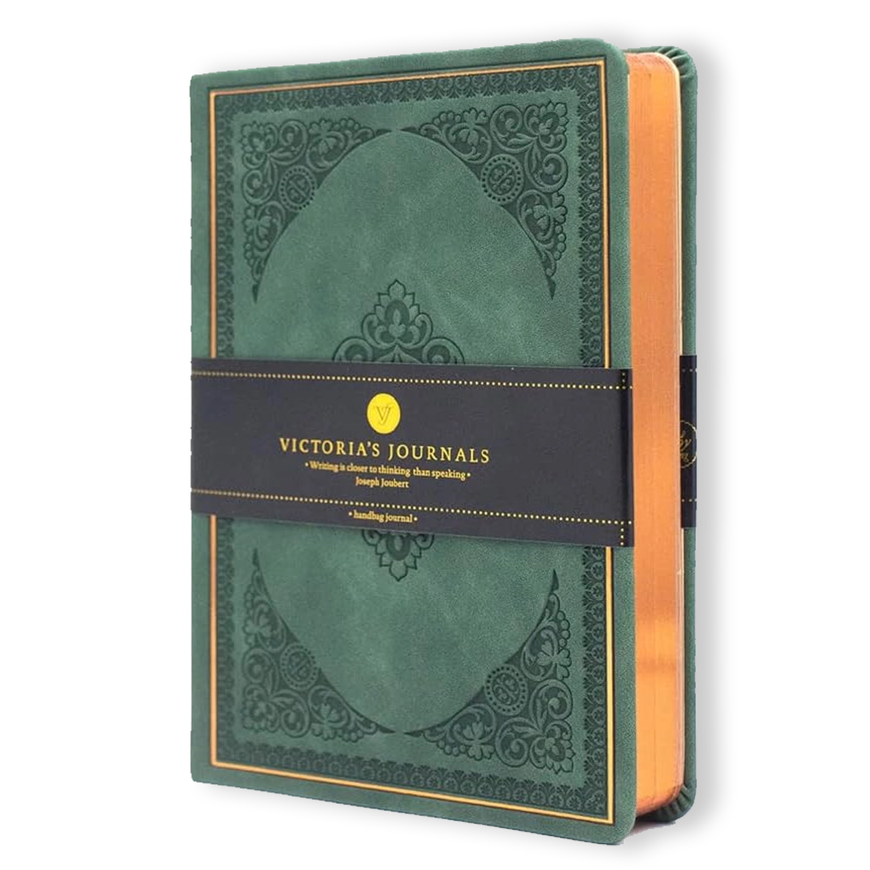 Vintage Style Diary for Men and Women Renaissance Journal Vegan Leather (Dark Moss)