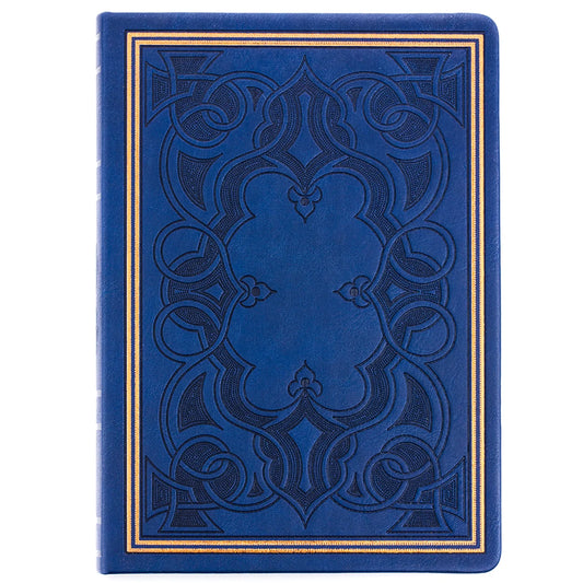 Victoria's Journals Vintage Style Diary for Men and Women – Use it for Writing, Note Taking, Poetry, Travel, Gratitude, Mindfulness, Self-Help, Daily Affirmations or a Prayer Journal 320p. (Dark Blue)