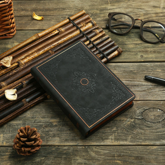 Vintage Renaissance Black Diary – Vegan Leather, 256 Pages