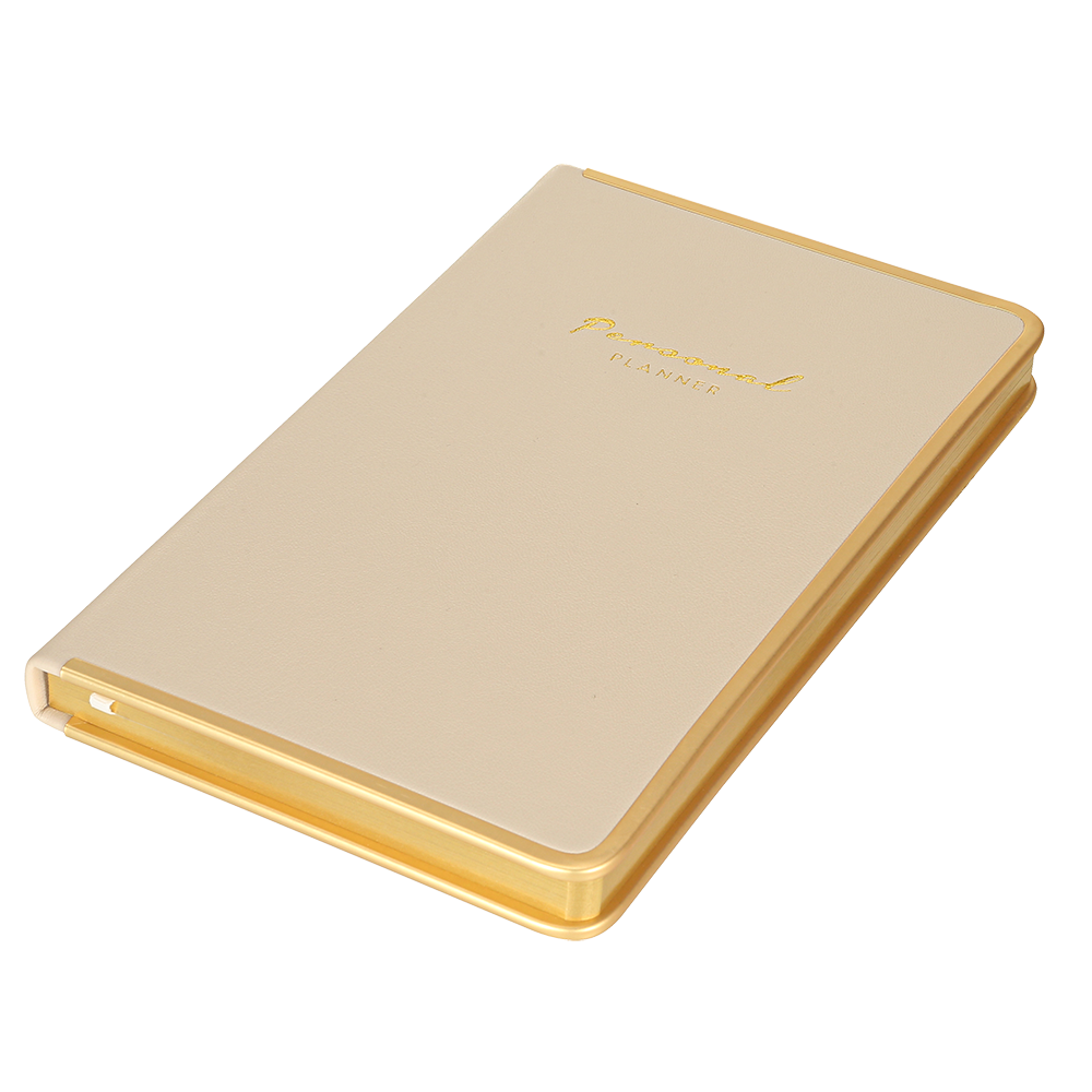 Monaco Undated Diary Personal Planner Vegan Cover (Beige)