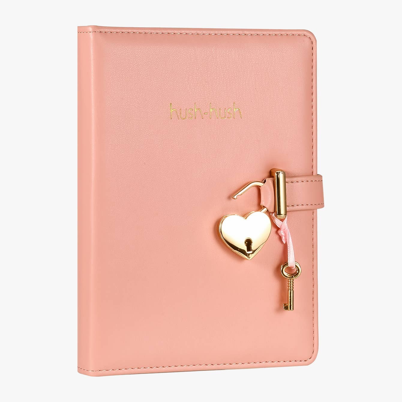 Heart Lock Journal for Girls, Teens and Tweens with Pencil Case (Pastel Pink)