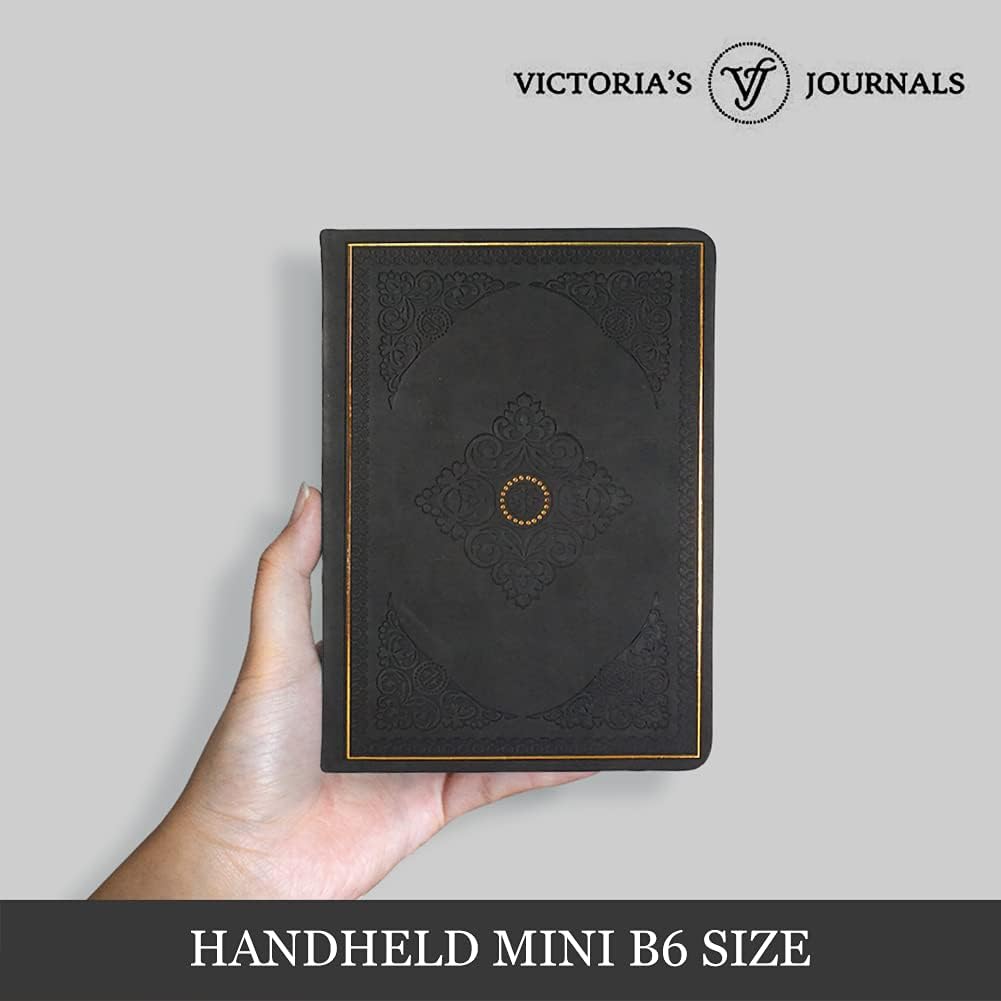Vintage Renaissance Black Diary – Vegan Leather, 256 Pages