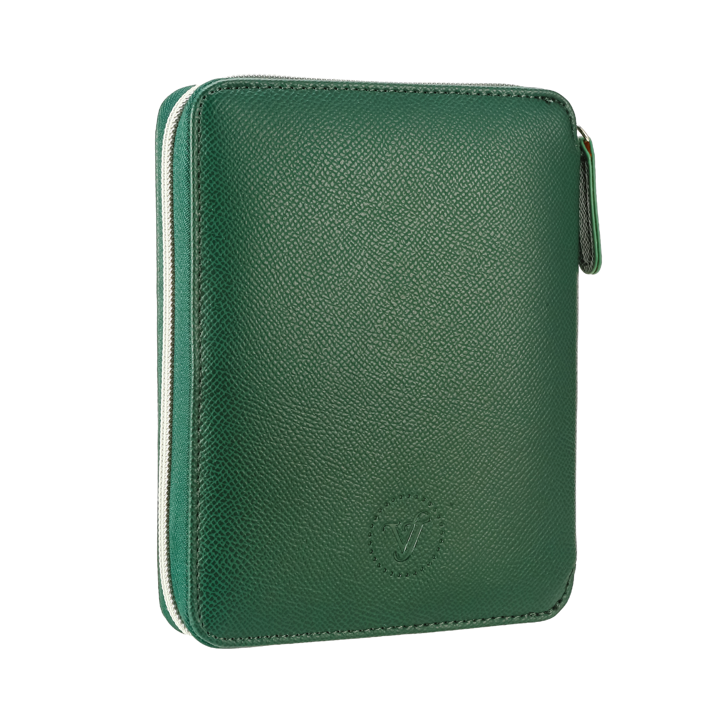 Zippered Vegan Leather Portfolio Notebook / Diary (Moss)