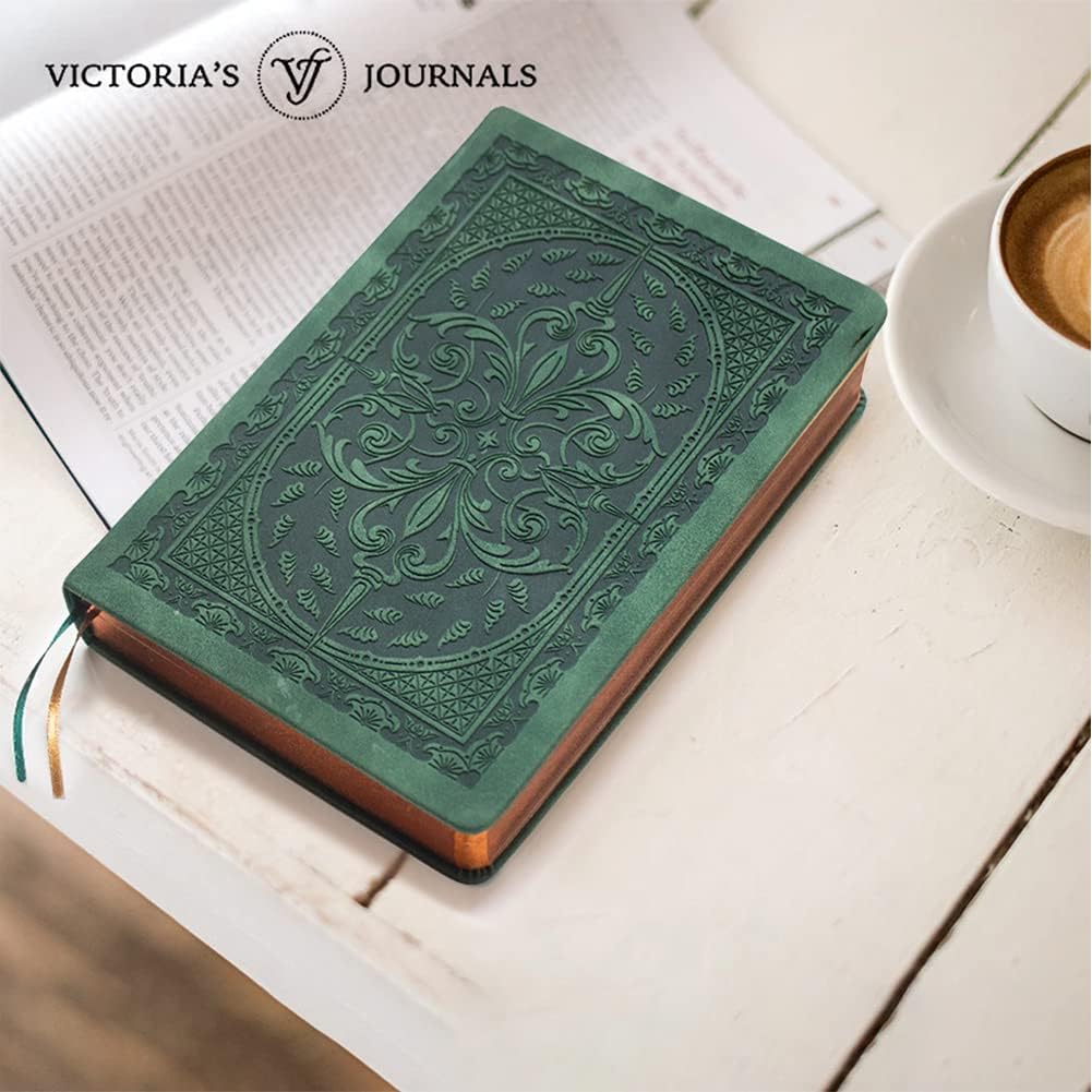 Victoria's Journals Vintage Style Diary – Gratitude, Mindfulness, Self-Help, Daily Affirmations or a Prayer Journal 320p. (Sherwood Green)