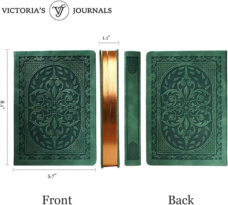 Victoria's Journals Vintage Style Diary – Gratitude, Mindfulness, Self-Help, Daily Affirmations or a Prayer Journal 320p. (Sherwood Green)
