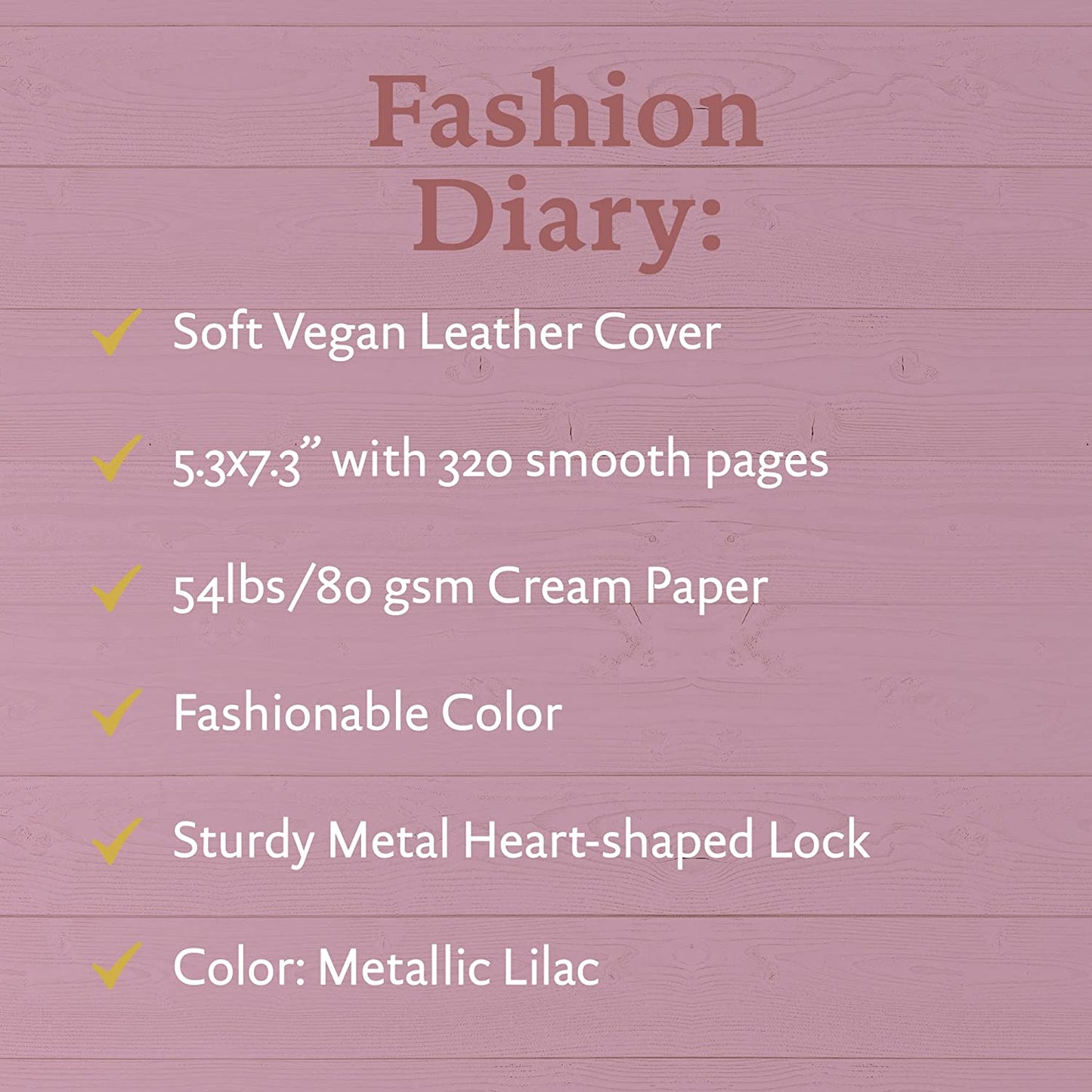 Heart Lock Journal for Girls, Teens and Tweens with Pencil Case (Pastel Pink)