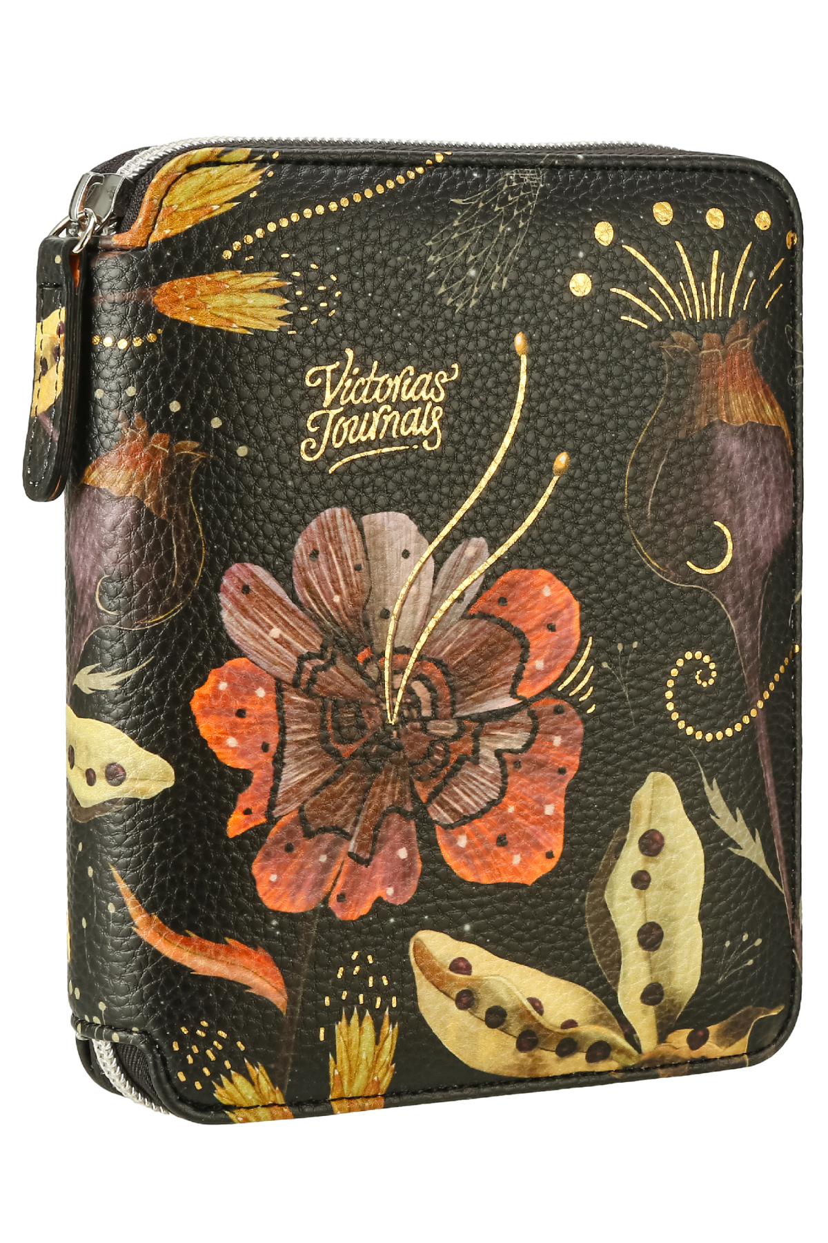 Zippered Vegan Leather Portfolio Notebook / Diary (Fall)
