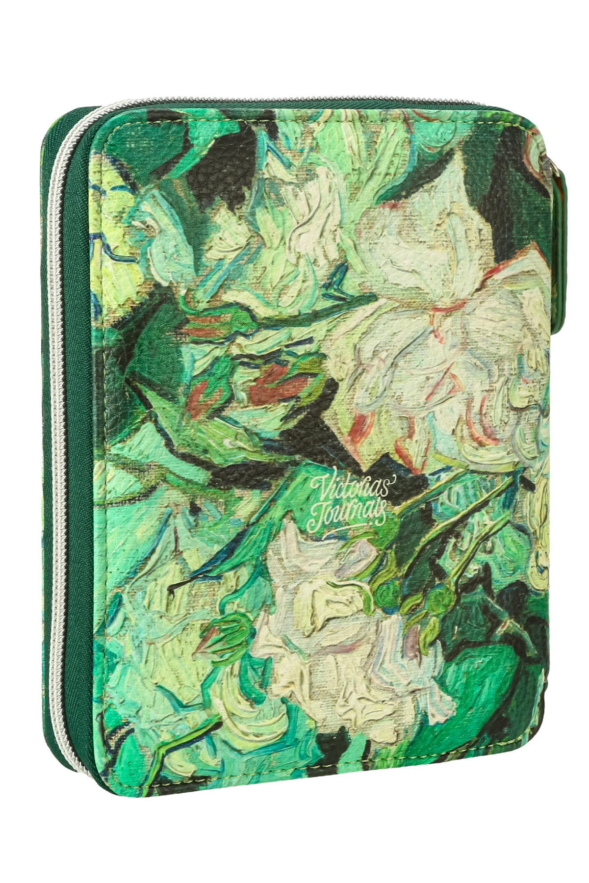 Zippered Vegan Leather Portfolio Notebook / Diary (Monet)