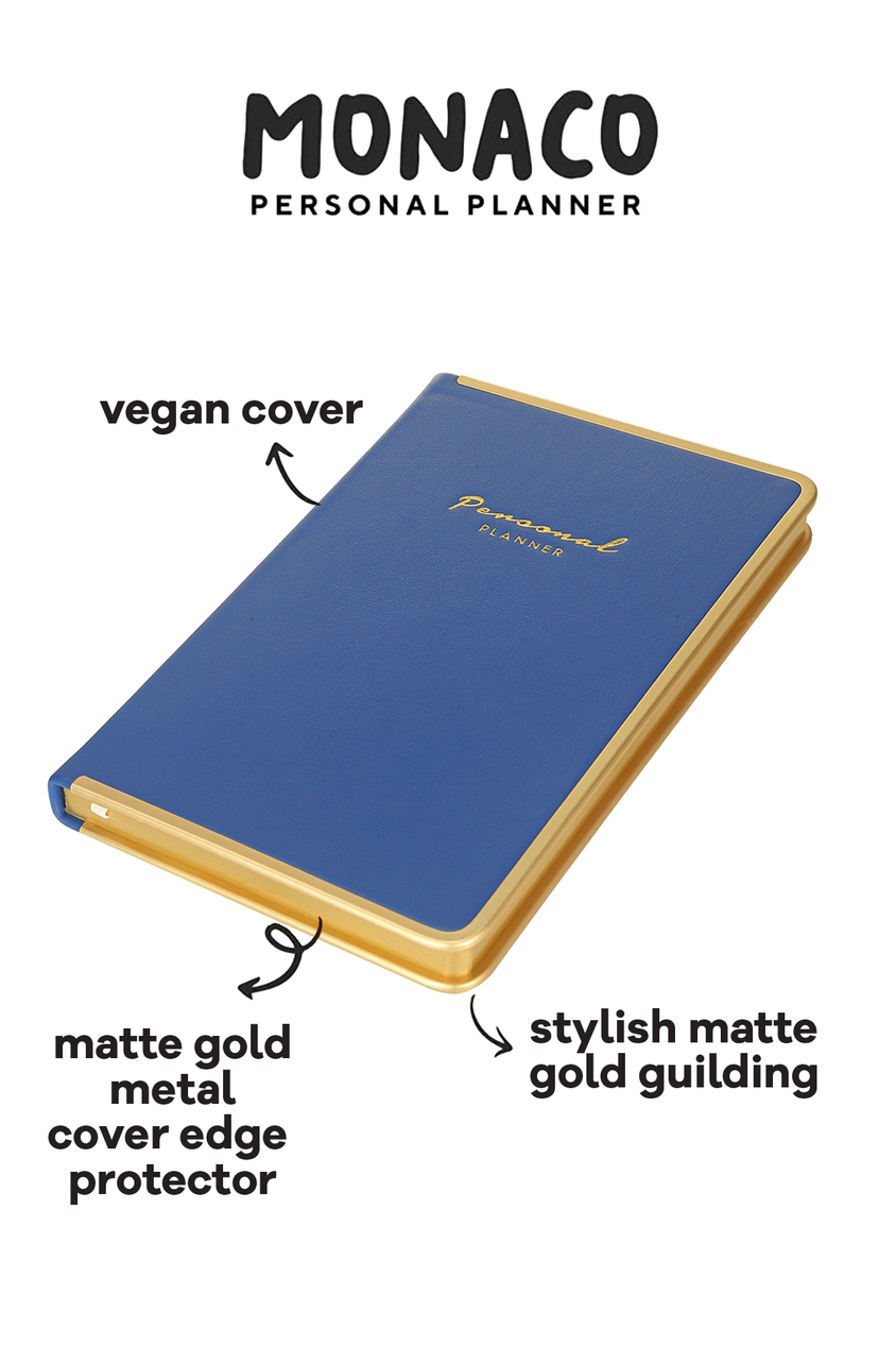 Victoria's Journals MONACO undated diary for men and women blue