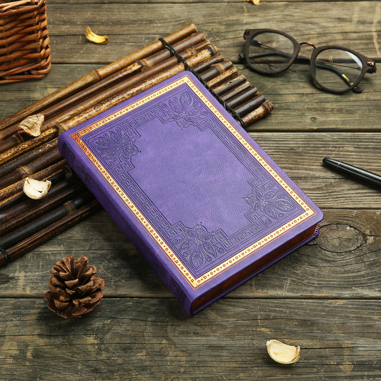 Antique Vintage Purple Diary – 320-Page Vegan Leather Journal