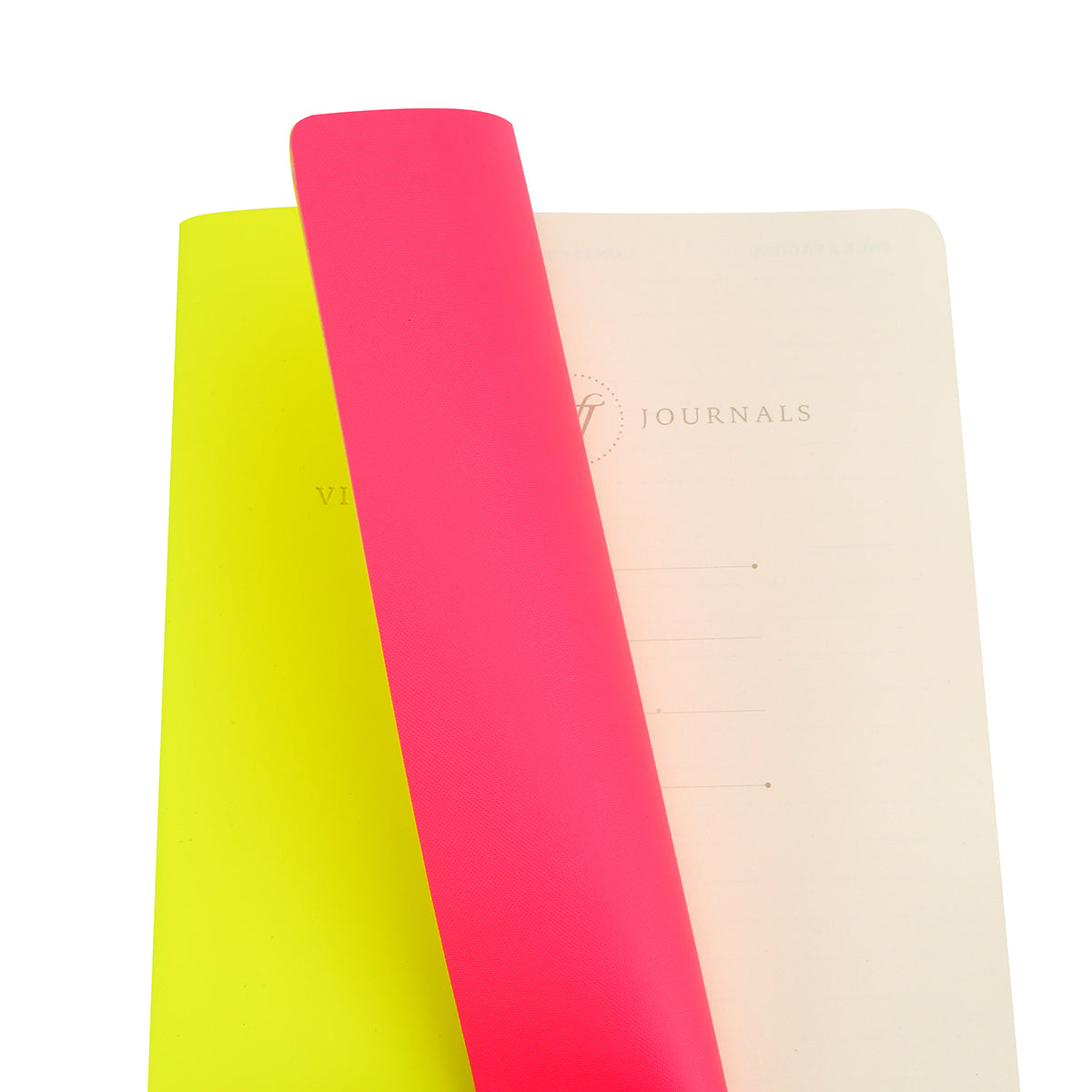 Victoria's Journals Neon Dotted Bullet Journal, Flexy Leatherette Cover, 96pages, 80 gsm (Neon Yellow)