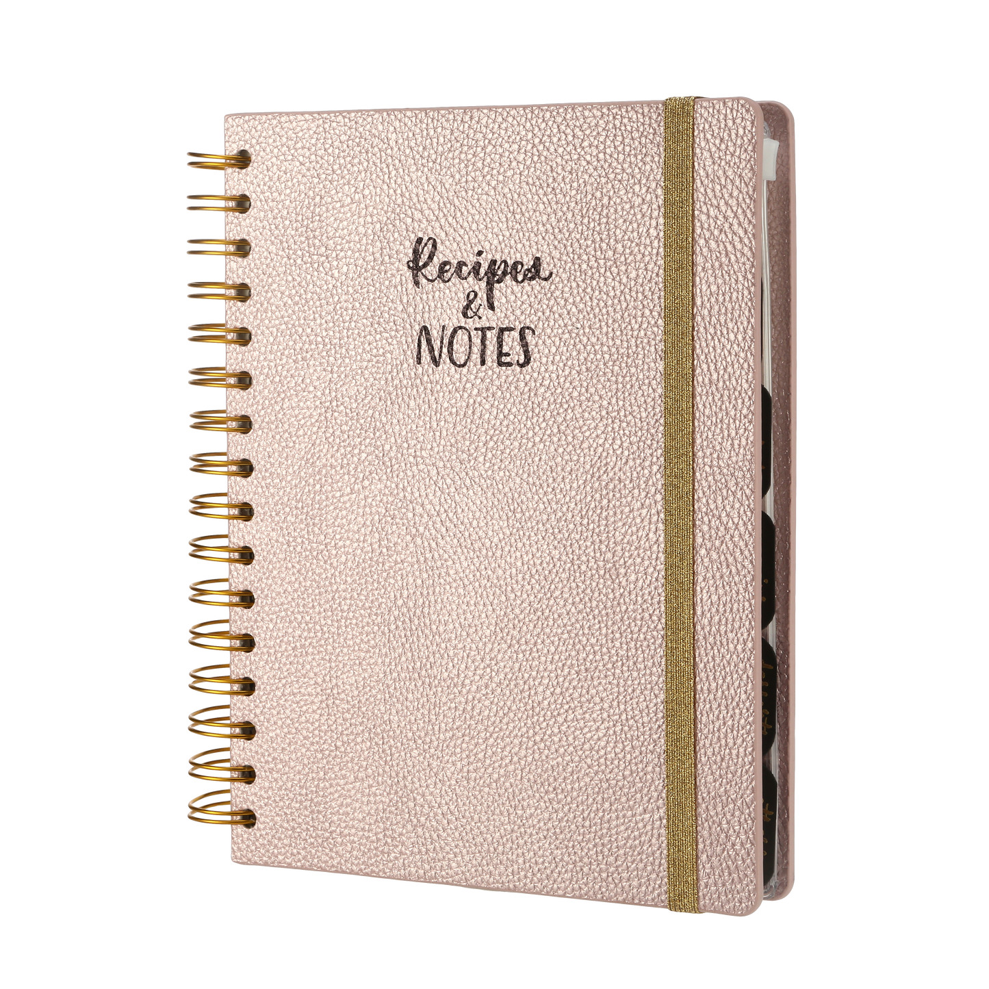 Recipes & Notes, Planner For Your Recipes 7.3x8.5"(Rosegold)