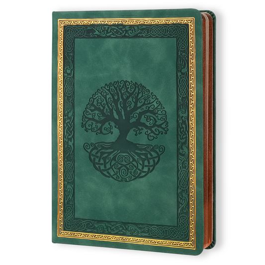 Victoria's Journals Antique Vintage Diary Hard Cover Celtic Tree of Life Diary (Celtic Green)