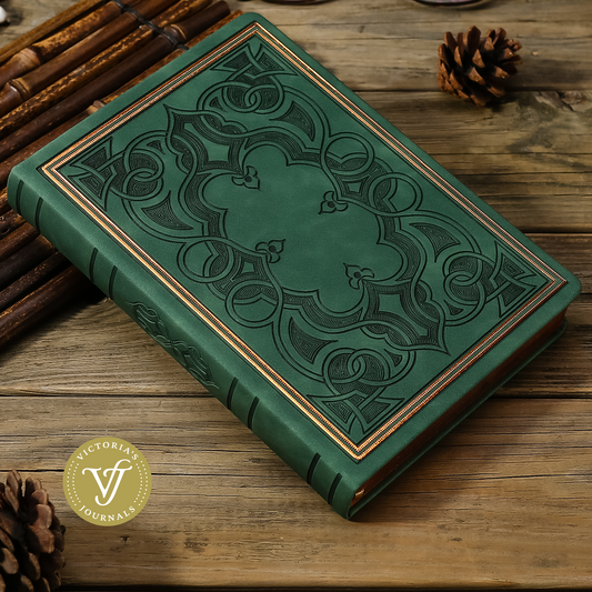 Antique Vintage Dark Green Diary – 320-Page Vegan Leather Journal