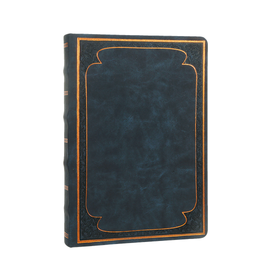 Victoria's Journals Vintage Style Diary for Men and Women – Use it for Writing, Note Taking, Poetry, Travel, Gratitude, Mindfulness, Self-Help, Daily Affirmations or a Prayer Journal 320p. (Navy Blue)