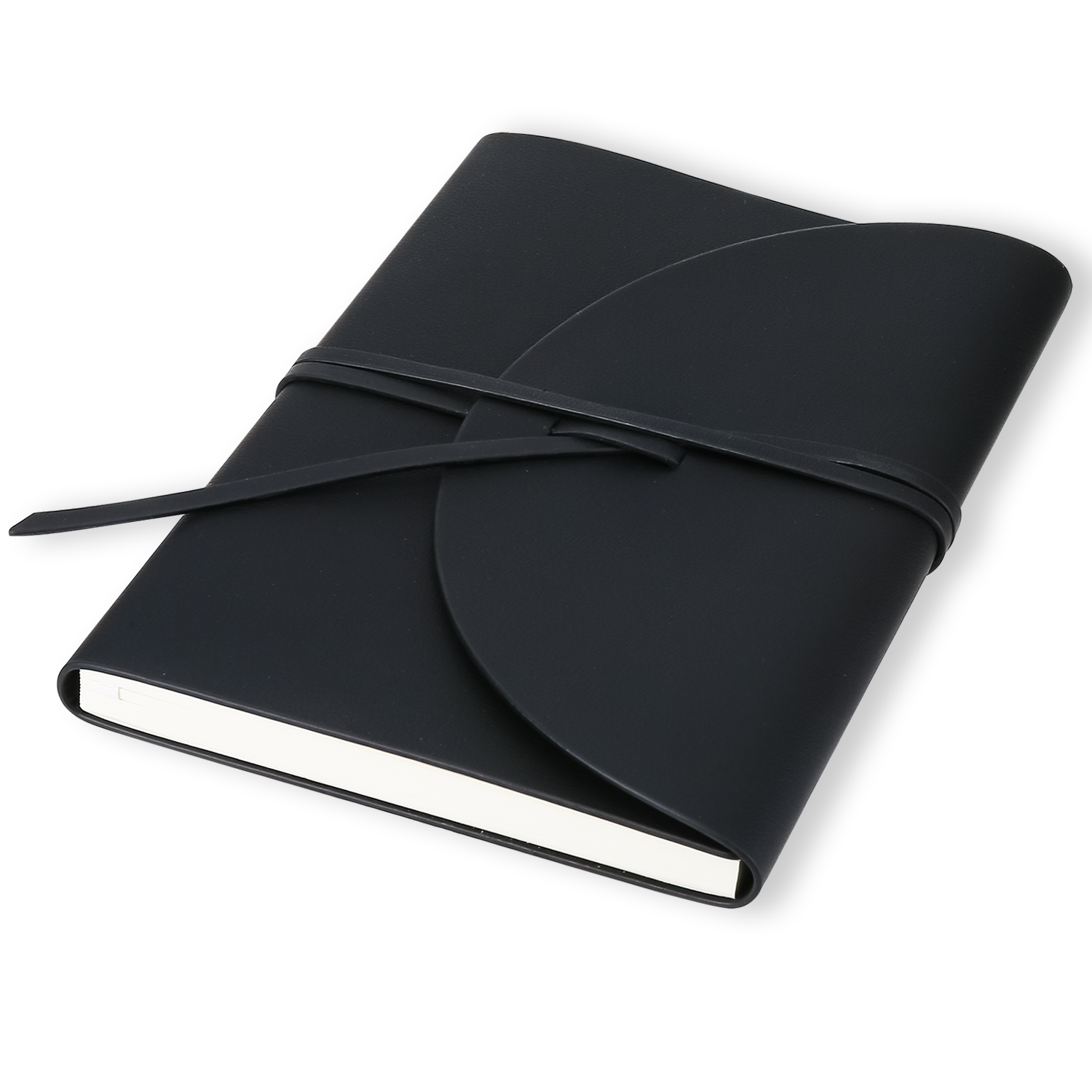 PELLA journal in trendy fashion colors with high-quality paper, compact design, flexy cover, and ethical leather by Victoria's Journals. Perfect for on-the-go. Victoria's Journals Black Colour