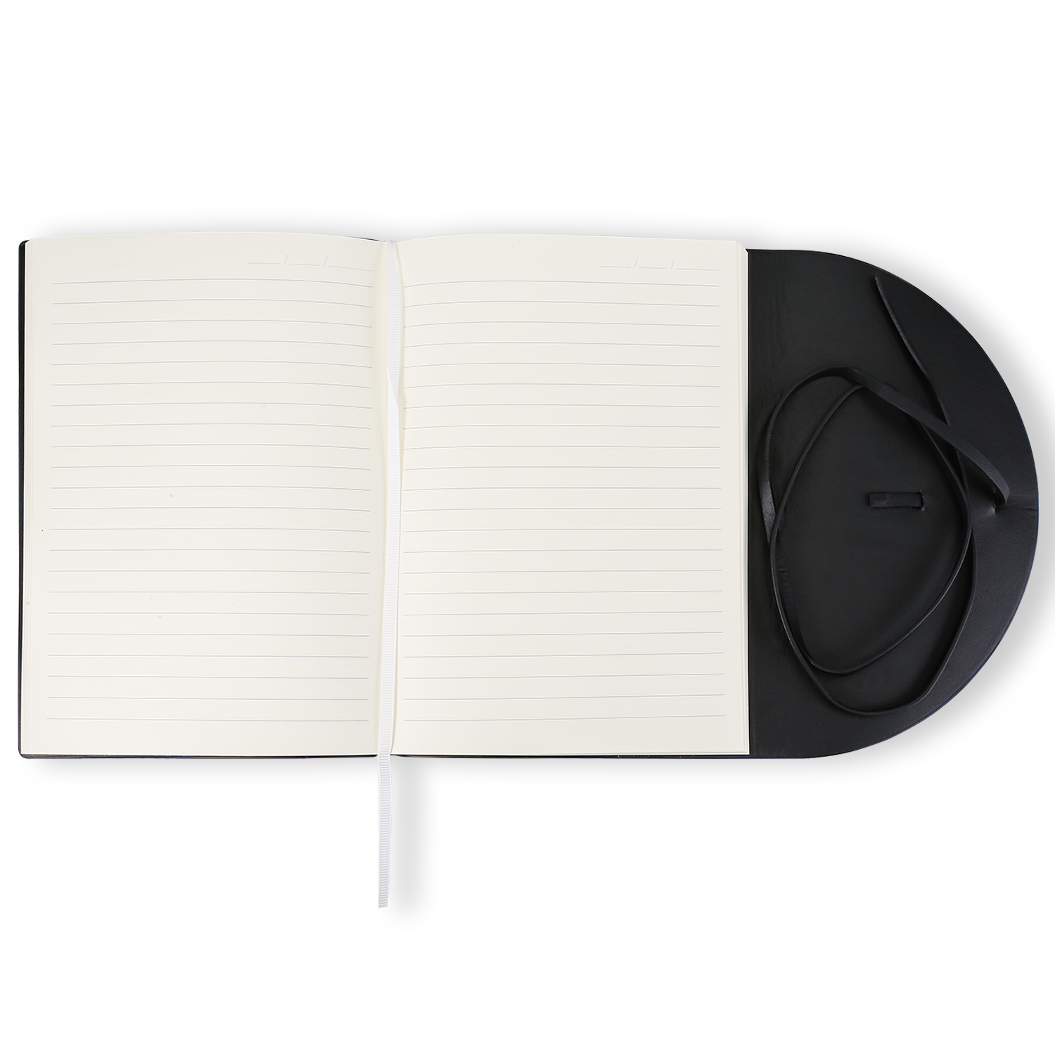 PELLA journal in trendy fashion colors with high-quality paper, compact design, flexy cover, and ethical leather by Victoria's Journals. Perfect for on-the-go. Victoria's Journals Black Colour