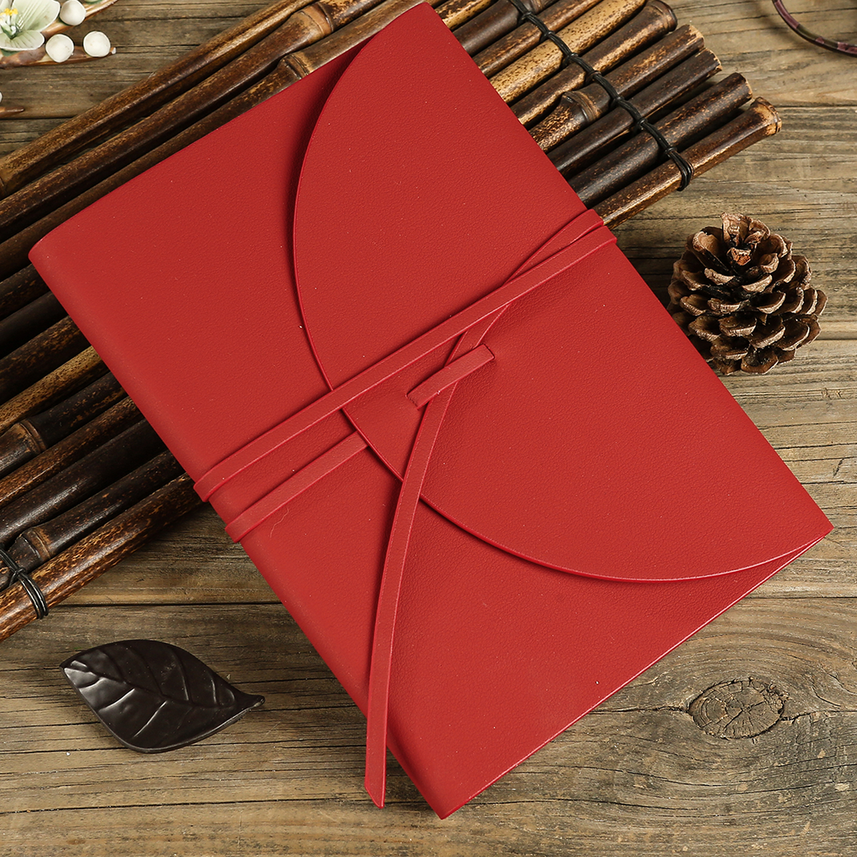 Pella Firenze Flexy Crimson Red Vegan Leather Journal – 192-Page Classic