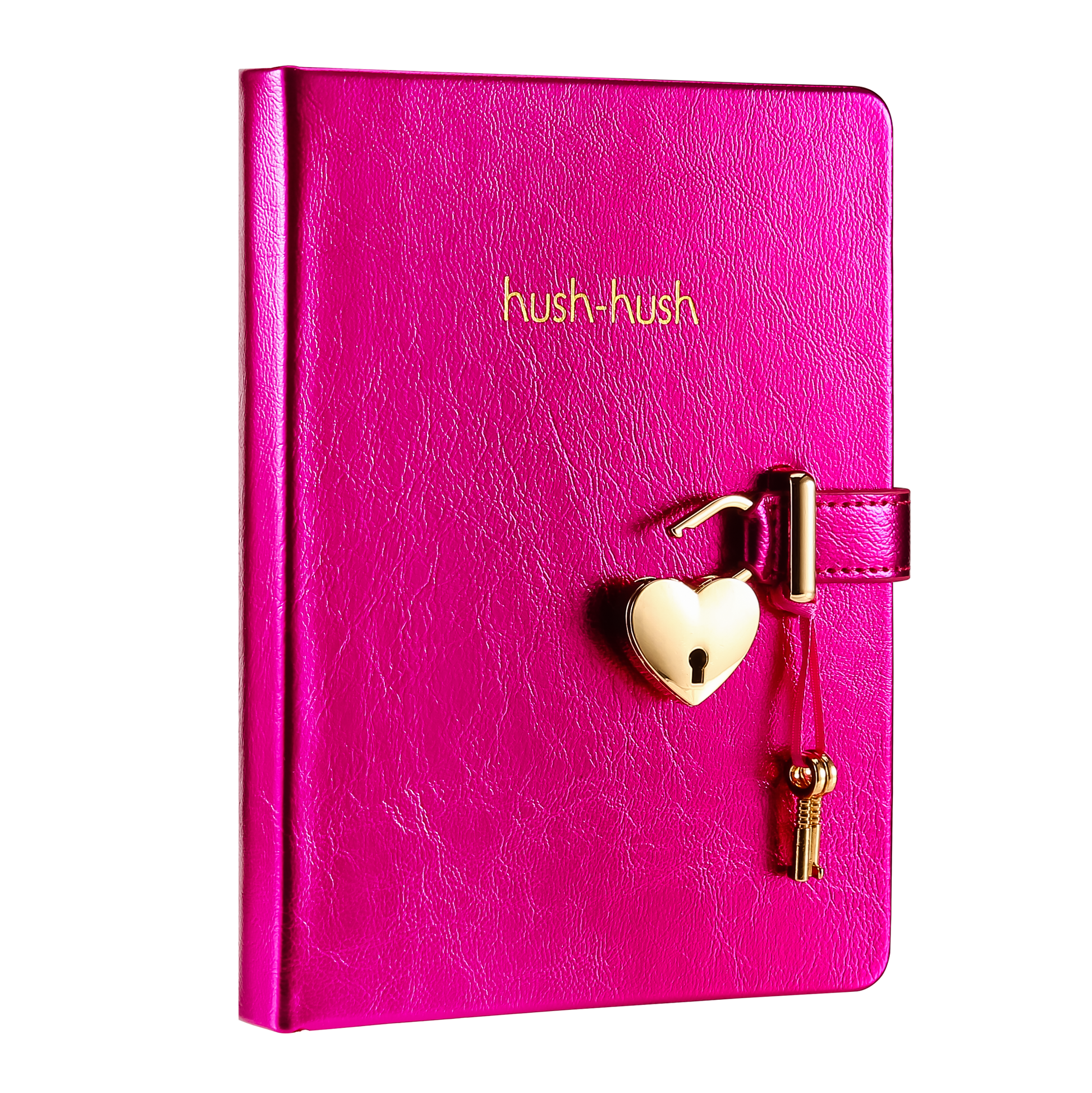 Heart Shaped Lock Journal with Key for Girls, Vegan Leather Cover, 320 pages, Iridescent Lilac Cute Locking Secret Notebook College-ruled – Victoria's Journals pink