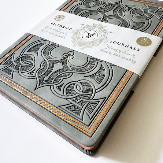 Antique Vintage Grey Diary – 320-Page Vegan Leather Journal