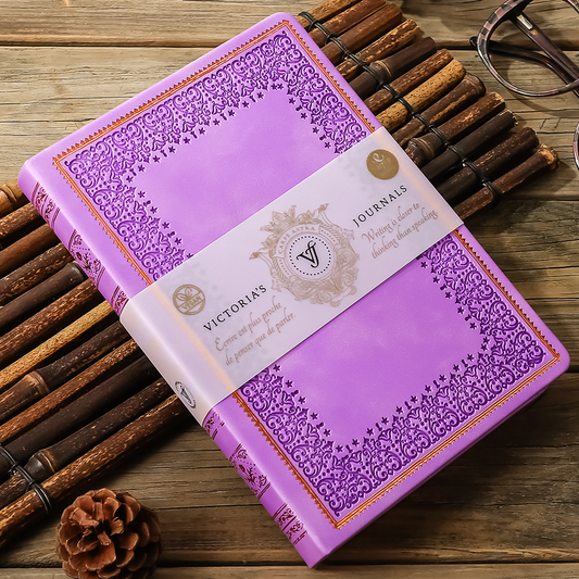Antique Vintage Lilac Diary – 320-Page Vegan Leather Journal