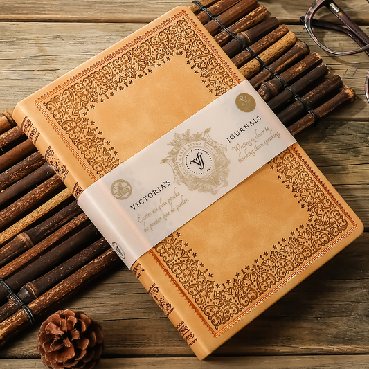Antique Vintage Tan Diary – 320-Page Vegan Leather Journal