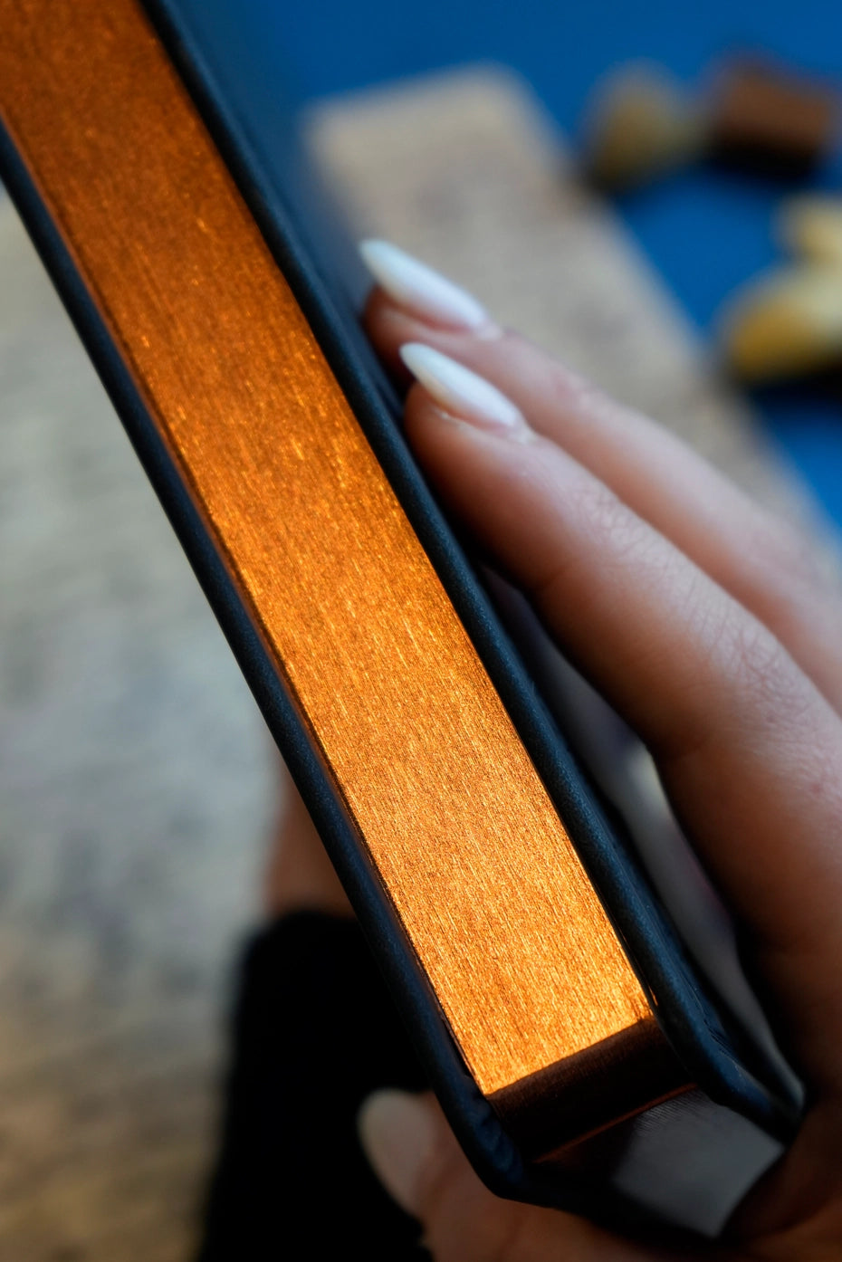 Large Artisan Heritage Journal – Rich Satin Black, 192 Blank Pages, Bronze Gilded Edges